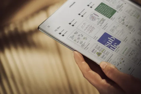 A reMarkable Paper Pro with file browser showcasing organization.