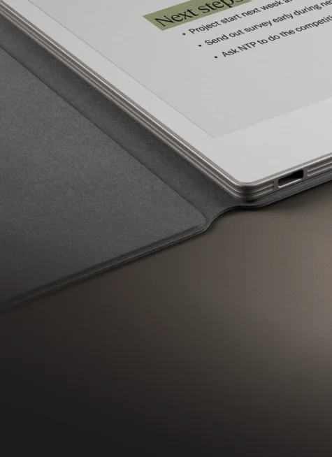 Showing a Book Folio open with the soft finish